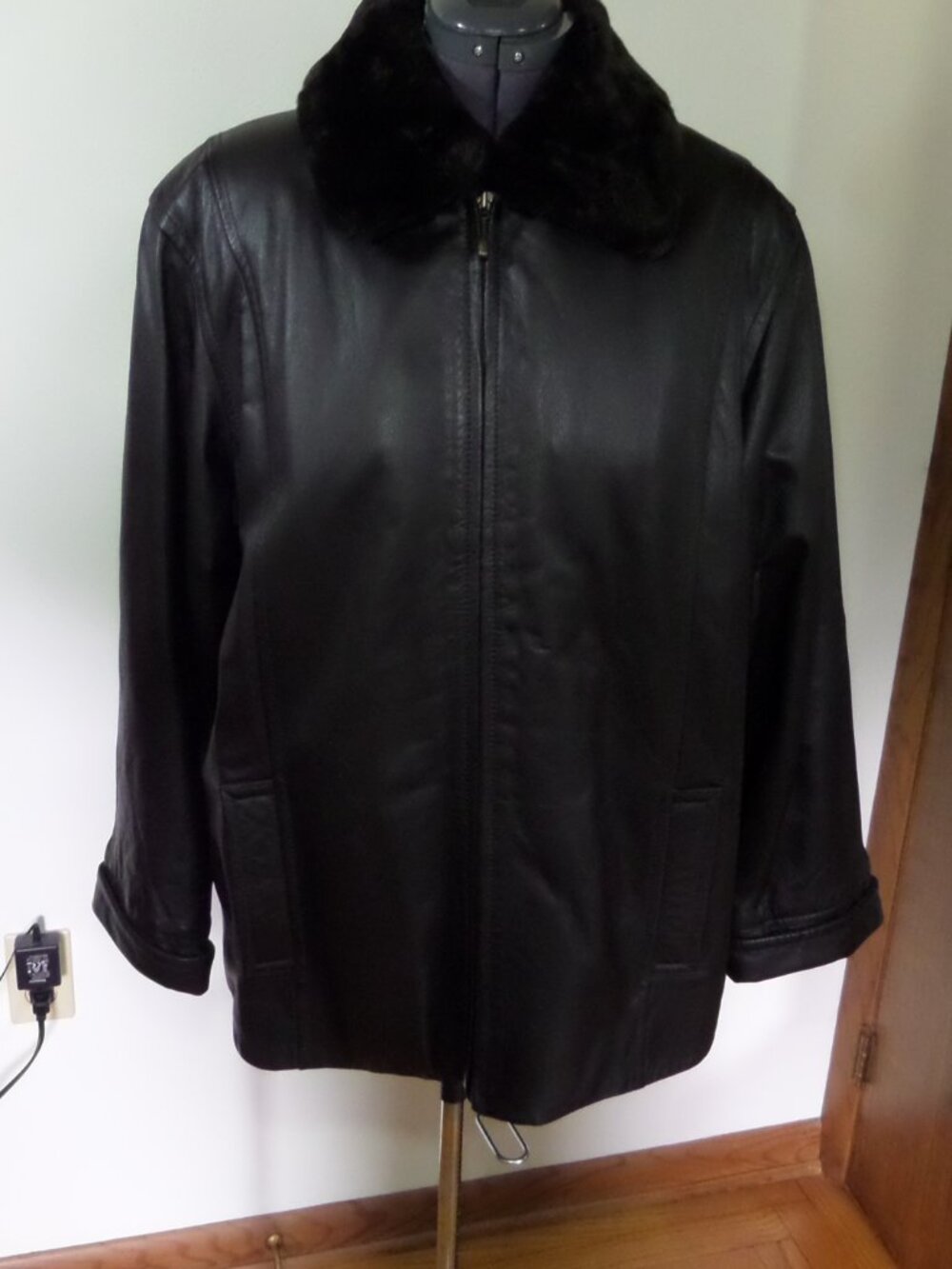 Vintage Jacqueline Ferrar Mens Black Leather Jacket Size XL NWOT